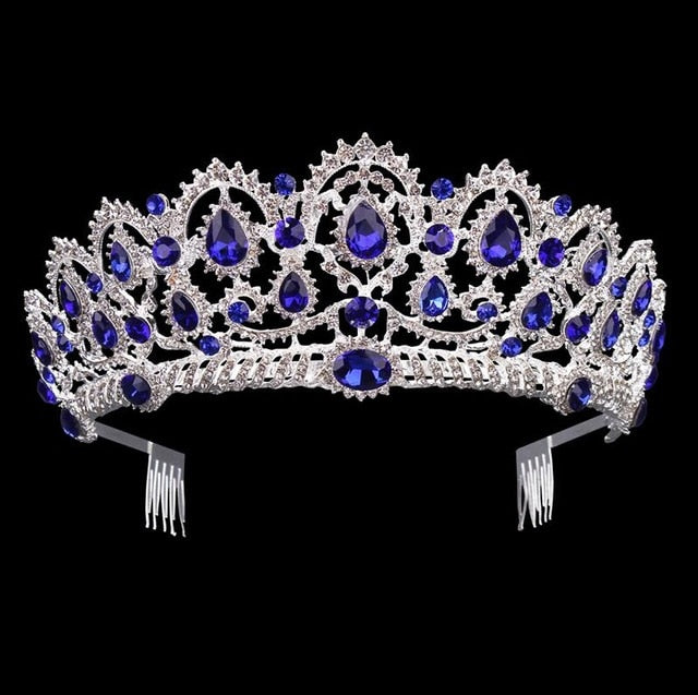 European Drop Crystal Crowns With Comb.