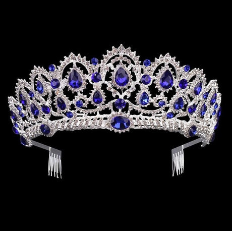 European Drop Crystal Crowns With Comb.