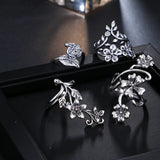 Woodland Garden Flowers Four Rings Set