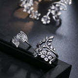 Woodland Garden Flowers Four Rings Set