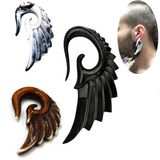Spiral Ear Taper Plugs Stretcher Kit Piercing Expander Angel Wings.
