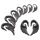 Spiral Ear Taper Plugs Stretcher Kit Piercing Expander Angel Wings.