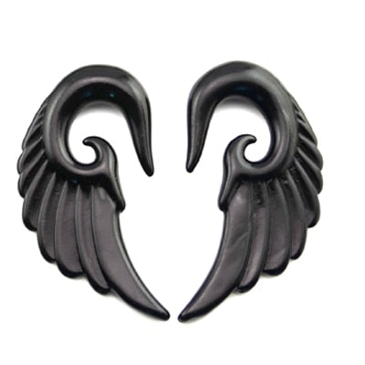 Spiral Ear Taper Plugs Stretcher Kit Piercing Expander Angel Wings.