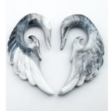 Spiral Ear Taper Plugs Stretcher Kit Piercing Expander Angel Wings.