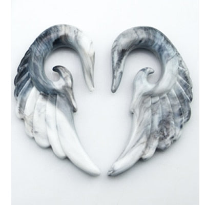 Spiral Ear Taper Plugs Stretcher Kit Piercing Expander Angel Wings.