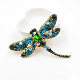 Dragonfly Brooch Crystal Coat Pin