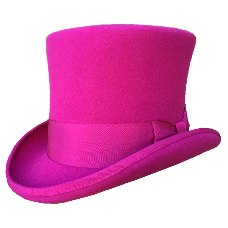Hot Pink Tall Top Hat