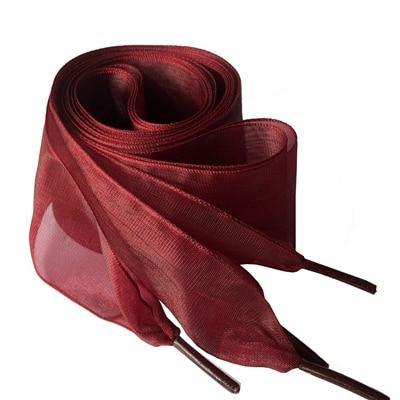 4cm Wide Chiffon Shoelaces Flat Ribbon Shoe Laces for Sneakers | 140cm/55Inch - Woodland Gatherer