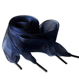 4cm Wide Chiffon Shoelaces Flat Ribbon Shoe Laces for Sneakers | 140cm/55Inch - Woodland Gatherer