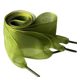 4cm Wide Chiffon Shoelaces Flat Ribbon Shoe Laces for Sneakers | 140cm/55Inch - Woodland Gatherer