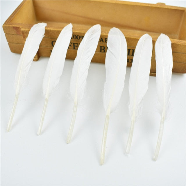 Gold Dipped Duck Feathers for DIY Crafting.