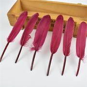 Gold Dipped Duck Feathers for DIY Crafting.
