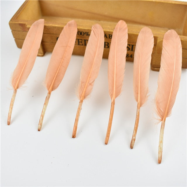 Gold Dipped Duck Feathers for DIY Crafting