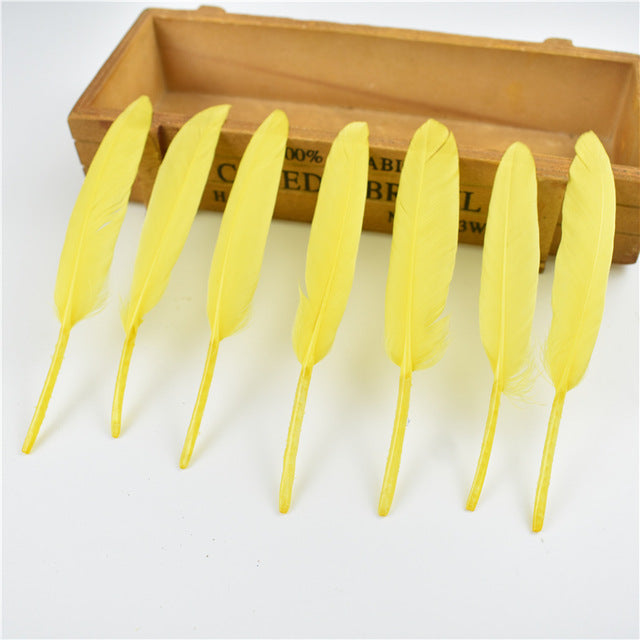 Gold Dipped Duck Feathers for DIY Crafting