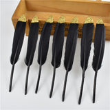 Gold Dipped Duck Feathers for DIY Crafting
