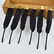 Gold Dipped Duck Feathers for DIY Crafting.