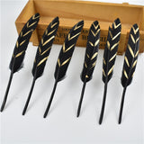 Gold Dipped Duck Feathers for DIY Crafting.