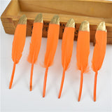 Gold Dipped Duck Feathers for DIY Crafting