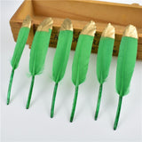 Gold Dipped Duck Feathers for DIY Crafting