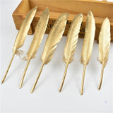 Gold Dipped Duck Feathers for DIY Crafting.