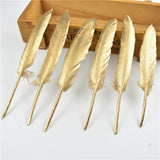 Gold Dipped Duck Feathers for DIY Crafting