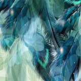Blue Feather Mural Wallpaper