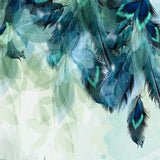 Blue Feather Mural Wallpaper