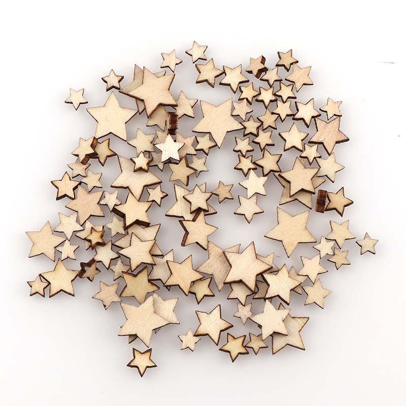 100 Wooden Stars | DIY Craft Supplies - Woodland Gatherer