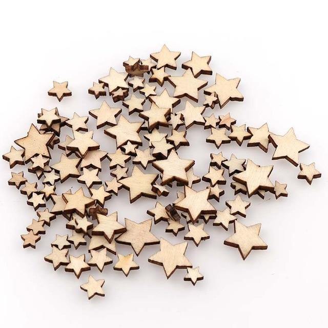 100 Wooden Stars | DIY Craft Supplies - Woodland Gatherer