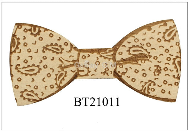 Plaid Wooden Bow Ties For Men