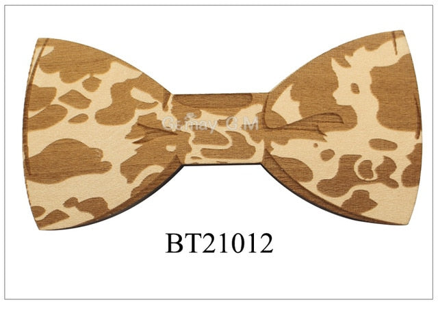 Plaid Wooden Bow Ties For Men