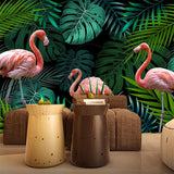 Flamingo Tropical Rainforest Wall Mural Wallpaper