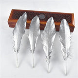 10Pcs/Lot Gold Dipped Goose Feathers | 15-20cm/6-8inches | DYI Crafts Decor - Woodland Gatherer