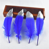 10Pcs/Lot Gold Dipped Goose Feathers | 15-20cm/6-8inches | DYI Crafts Decor - Woodland Gatherer