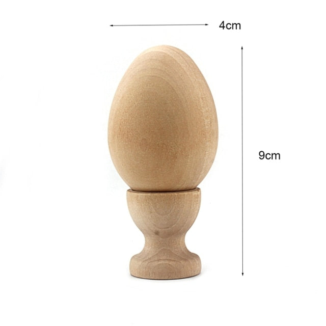 Montessori Wooden Egg and Cup DIY Hand Paint Easter Egg