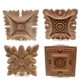 Flower Carving Natural Wooden Tiles