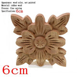 Flower Carving Natural Wooden Tiles