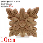 Flower Carving Natural Wooden Tiles