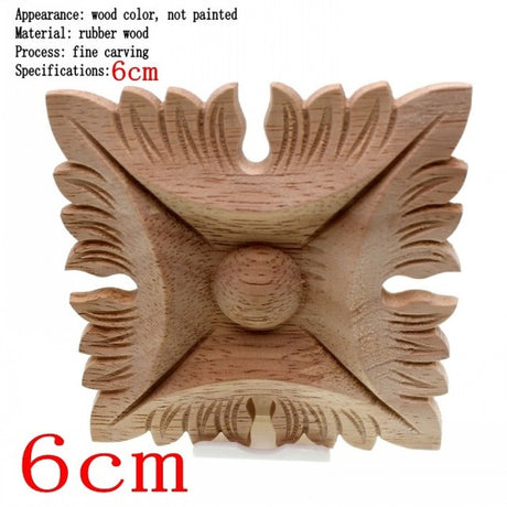 Flower Carving Natural Wooden Tiles