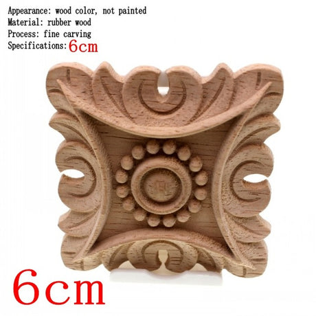 Flower Carving Natural Wooden Tiles