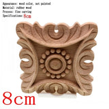 Flower Carving Natural Wooden Tiles