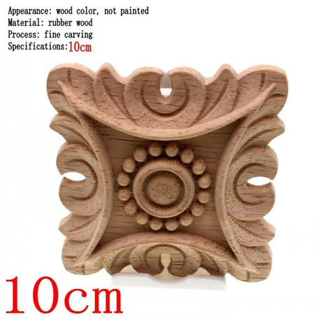 Flower Carving Natural Wooden Tiles