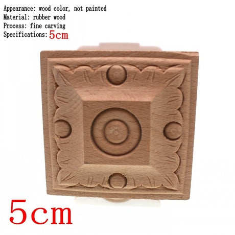 Flower Carving Natural Wooden Tiles
