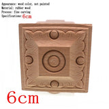 Flower Carving Natural Wooden Tiles