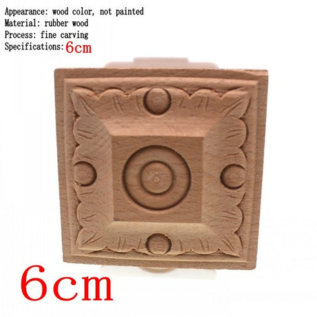 Flower Carving Natural Wooden Tiles