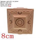 Flower Carving Natural Wooden Tiles