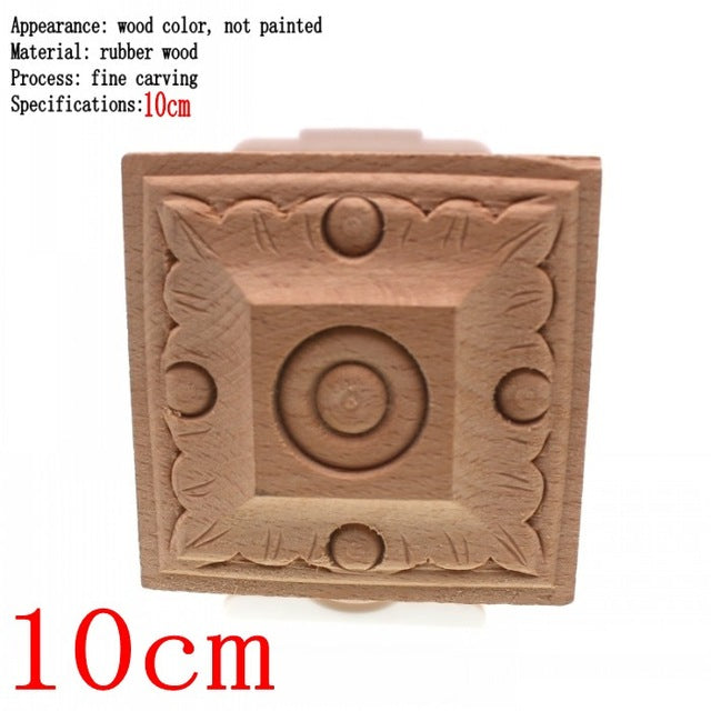 Flower Carving Natural Wooden Tiles