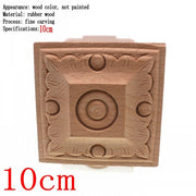 Flower Carving Natural Wooden Tiles