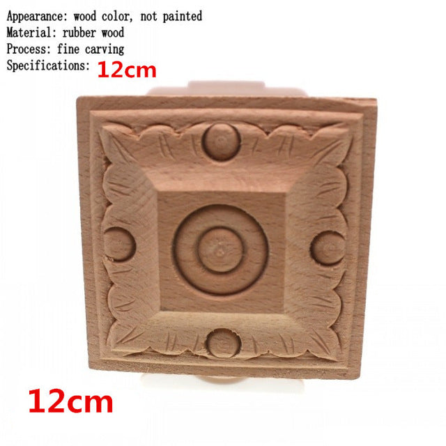 Flower Carving Natural Wooden Tiles