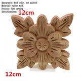 Flower Carving Natural Wooden Tiles